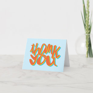 Thank You Type, powder blue Card