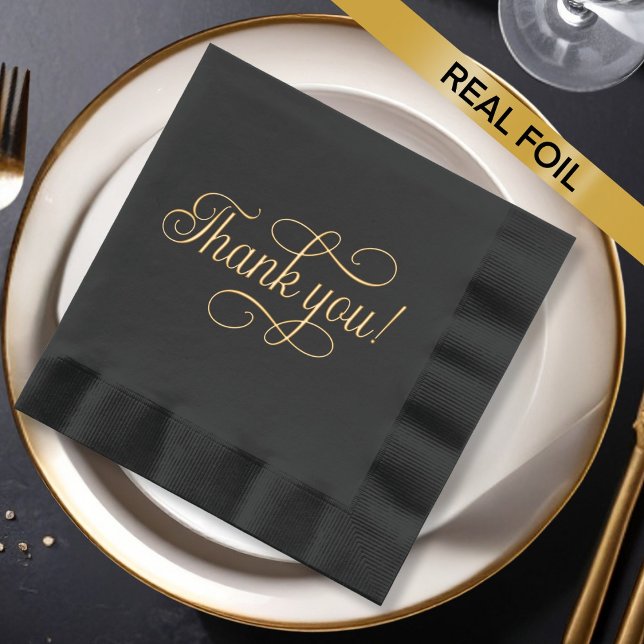 Thank you! Typography Foil Napkins (Creator Uploaded)