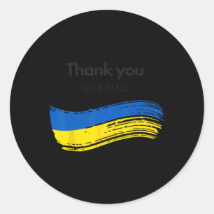 Thank You Ukraine Classic Round Sticker