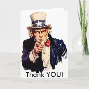 Thank You, Uncle Sam Style. You Card