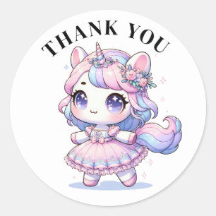 Thank you Unicorn Stickers