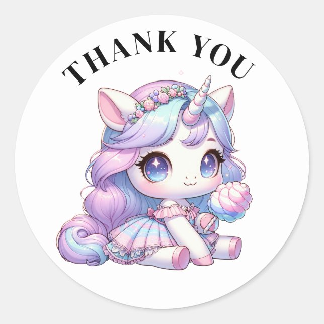 Thank you Unicorn Stickers (Front)