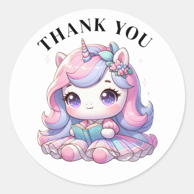 Thank you Unicorn Stickers (Front)