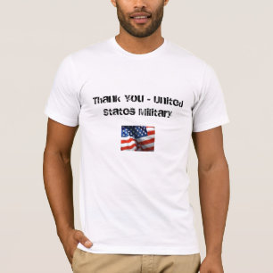 Thank You - United States Military American Flag T-Shirt