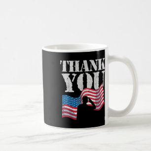 Thank You Us Flag Patriotic Soldier American Memor Coffee Mug