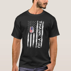 Thank You Usa Flag For Veterans Day T-Shirt