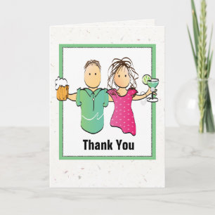 Thank You Vacation Appreciation Funny Cartoon Card