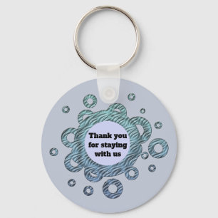 Thank You Vacation House Room Rental Guest Key Ring