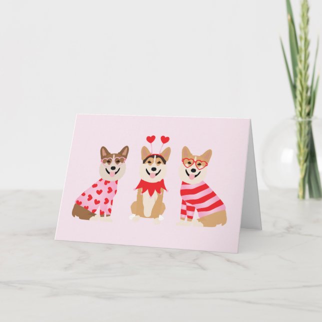 Thank You Valentine Pembroke Welsh Corgi Dogs (Front)