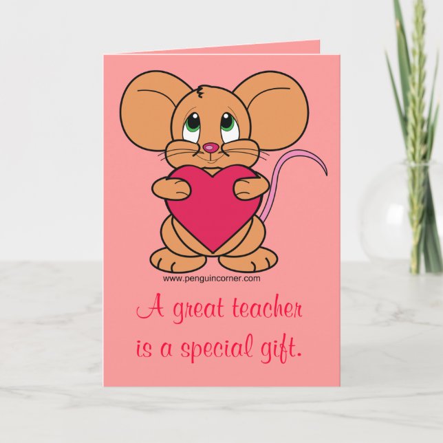 Thank you Valentine's Card Teacher (Front)