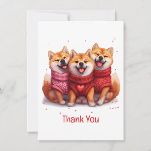 Thank You Valentines Day Shiba Inu Dogs
