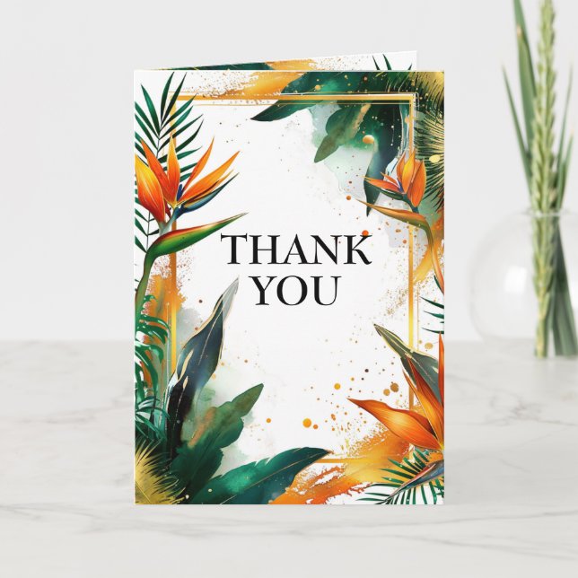 Thank You vertical  Birds of Paradise Bliss (Front)