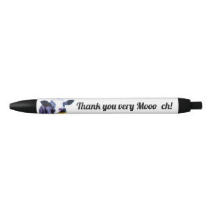 Thank you very Mooch Funny Cow Custom Quote Black Ink Pen