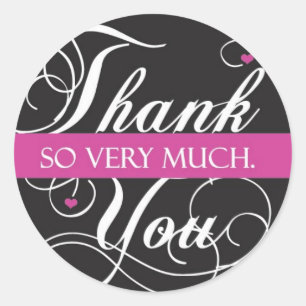 Thank you very much classic round sticker