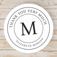 Thank You Very Much Modern Monogram