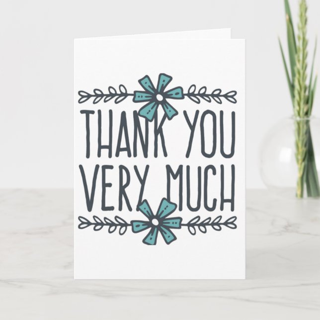 Thank you very much quote card (Front)