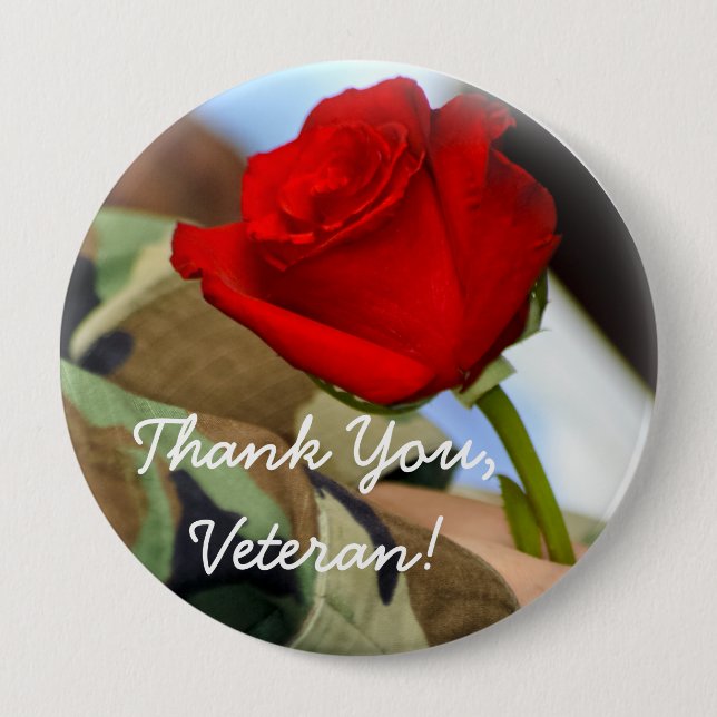 Thank You Veteran Button (Front)