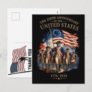 Thank You Veterans American Flag Memorial Day Holiday Postcard