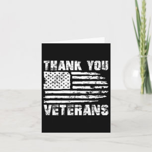 Thank You Veterans American Flag Proud Veteran Card