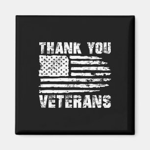 Thank You Veterans American Flag Proud Veteran Magnet
