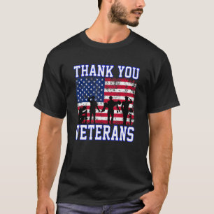 Thank You Veterans American Flag Thanks America Pa T-Shirt