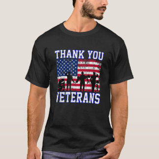 Thank You Veterans American Flag Thanks America Pa T-Shirt