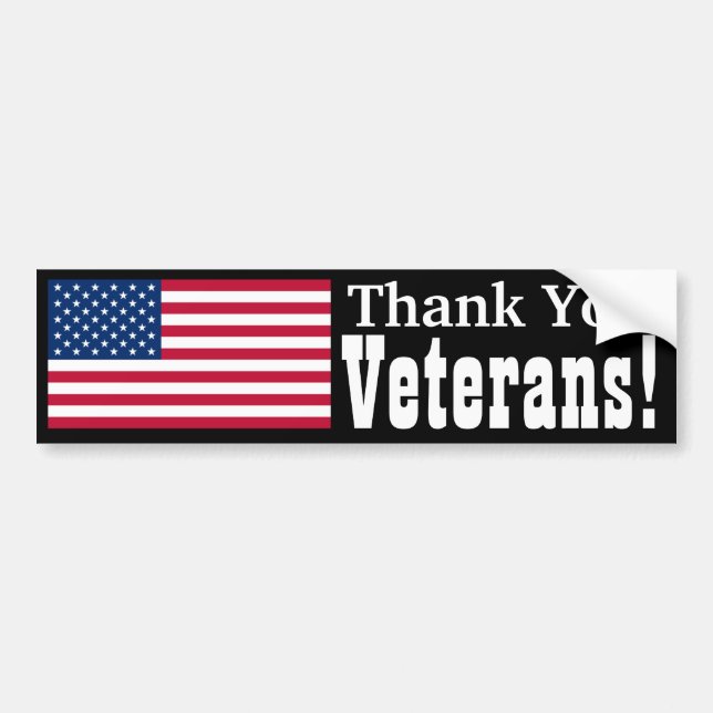 Thank You Veterans! Bumper Sticker (Front)