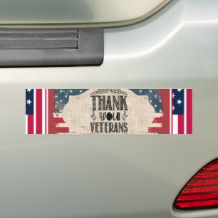 Thank You Veterans Bumpersticker Bumper Sticker