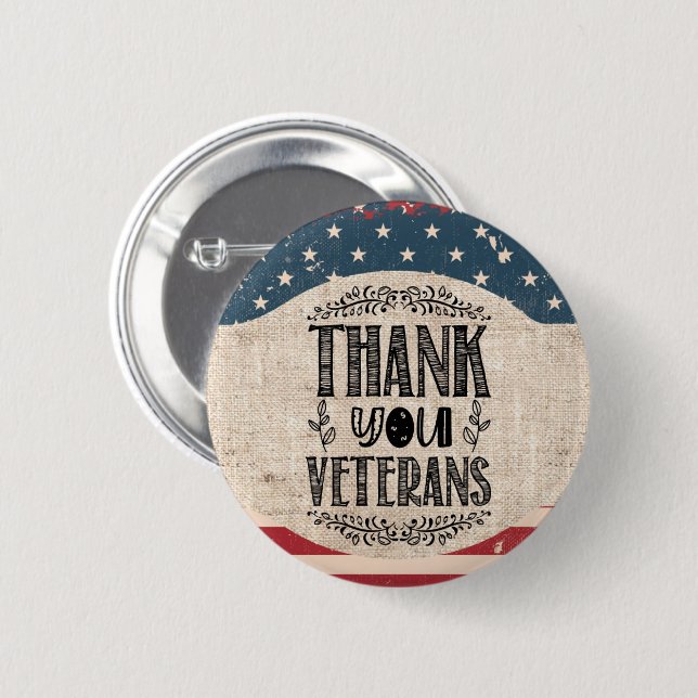 Thank You Veterans Button (Front & Back)