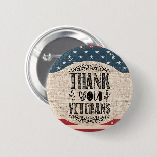 Thank You Veterans Button