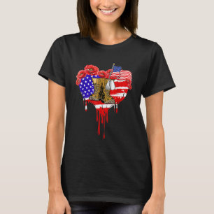 Thank You Veterans Combat Boots Poppy Flower Veter T-Shirt