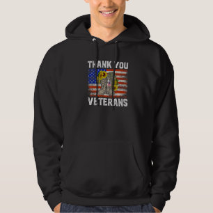 Thank You Veterans Combat Boots Sunflower Veteran  Hoodie