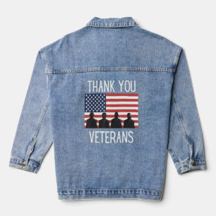 Thank You Veterans Combat Boots Veteran Day Americ Denim Jacket