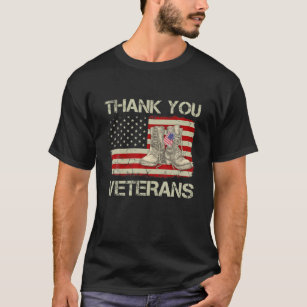 Thank You Veterans Combat Boots Veteran Day Americ T-Shirt