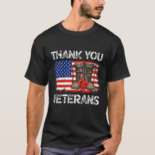 Thank You Veterans Combat Boots Veteran Day Americ T-Shirt
