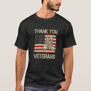 Thank You Veterans Combat Boots Veteran Day Americ T-Shirt