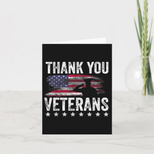 Thank You Veterans Day Memorial Day Partiotic Mili Card
