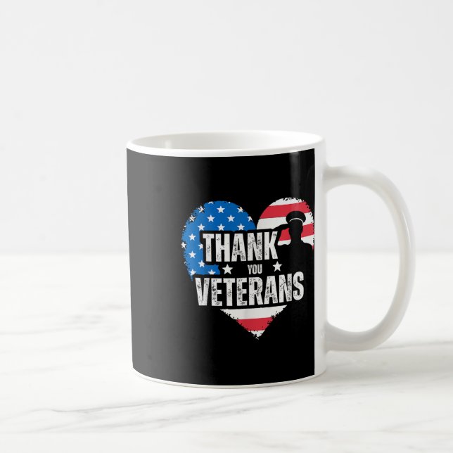 Thank You Veterans Day Memorial Day Partiotic Mili Coffee Mug (Right)