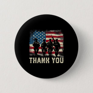 Thank You Veterans Day Memorial Day Partiotic Usa  6 Cm Round Badge