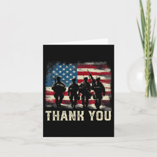 Thank You Veterans Day Memorial Day Partiotic Usa  Card