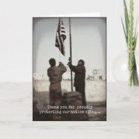 Thank You Veterans Day/Protecting Our Flag Card