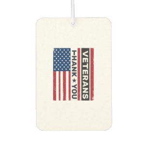 Thank You Veterans Distressed Flag Vector Design_1 Car Air Freshener