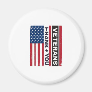 Thank You Veterans Distressed Flag Vector Design_1 Magnet