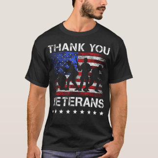 Thank You Veterans For Proud Military Veterans Day T-Shirt