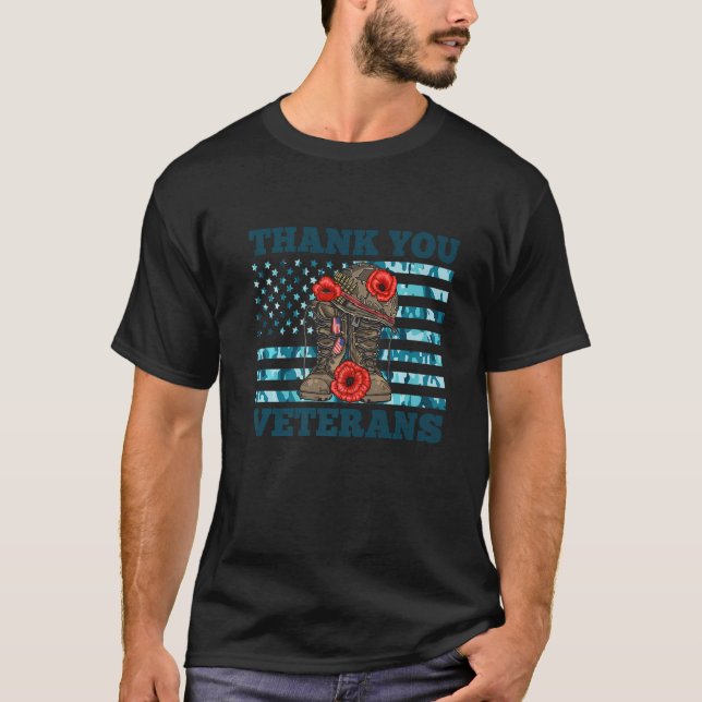 Thank You Veterans  For Veterans Day Patriotic Men T-Shirt (Front)