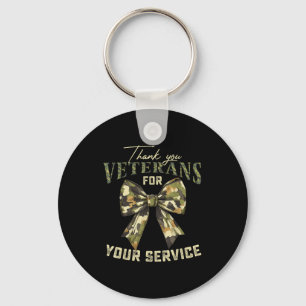 Thank You Veterans For Your Service Veterans Day  Key Ring