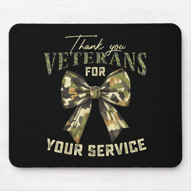 Thank You Veterans For Your Service Veterans Day  Mouse Pad (Front)