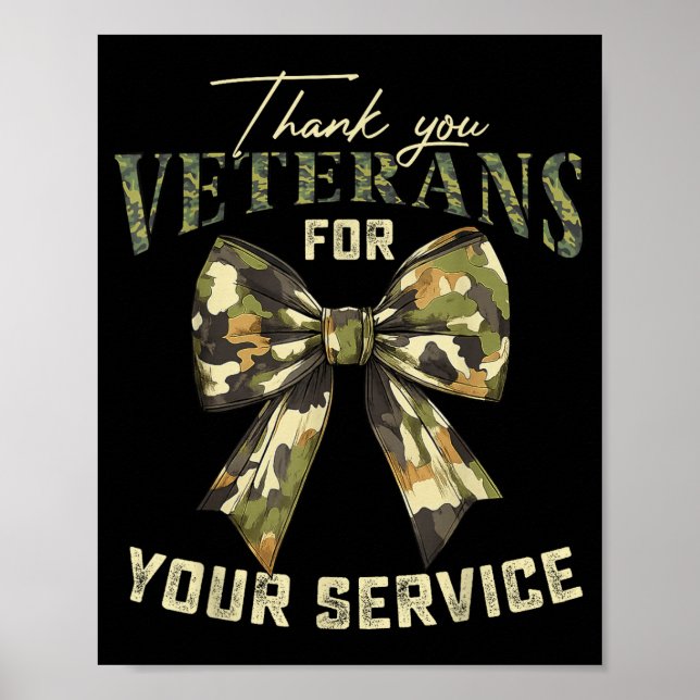 Thank You Veterans For Your Service Veterans Day  Poster (Front)