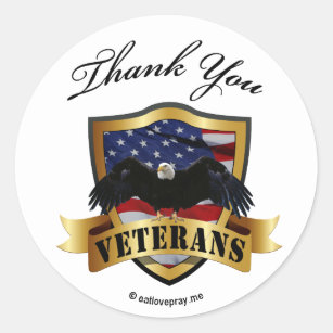 Thank You Veterans - kids wrist stickers