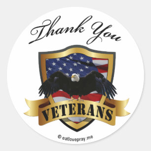 Thank You Veterans - kids wrist stickers
